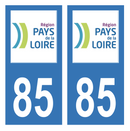 Autocollant Plaque d'immatriculation Voiture Département 85