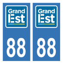 Autocollant Plaque d'immatriculation Voiture Département 88