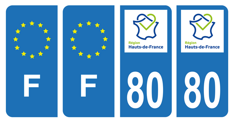 Autocollant Plaque Département 77 (Seine-et-Marne) - Lot De 2 Stickers Bleus 4.5 X 10 Cm - Pour Voiture, Valise, Casier - 7