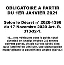 Lot de 10 Autocollant Danger Angles Morts