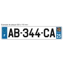 Autocollant Plaque d'immatriculation Voiture Département 39 Nouveau Modèle