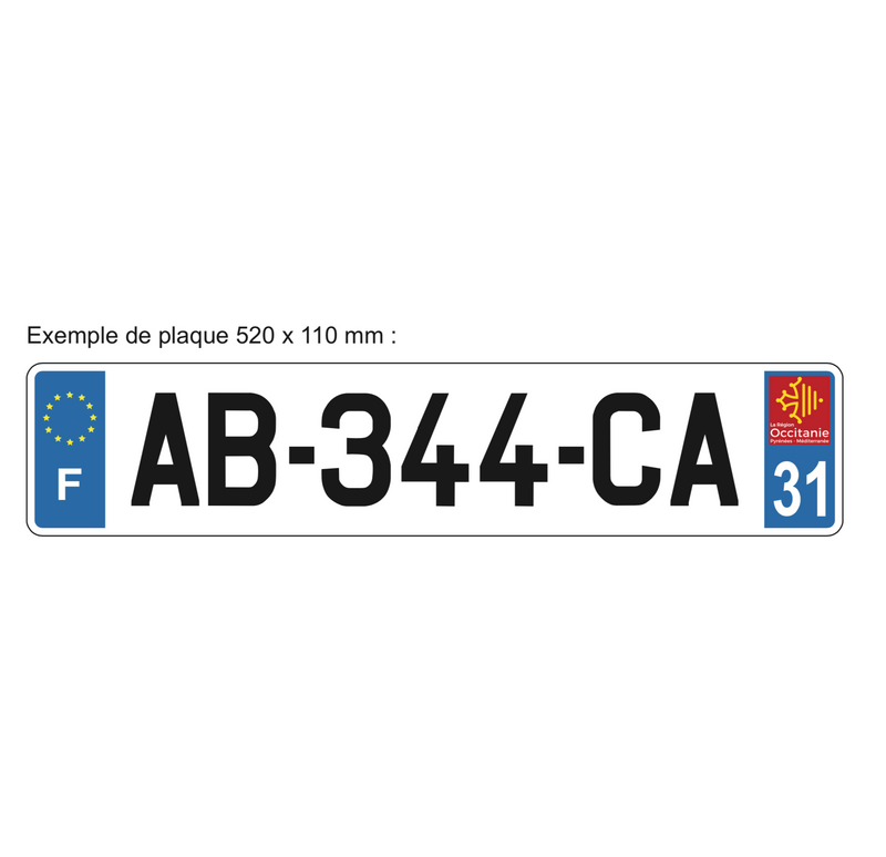 Sticker plaque immatriculation département 34 Hérault