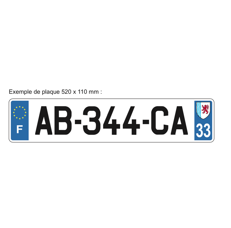 Autocollant Plaque d'immatriculation Voiture Département 79