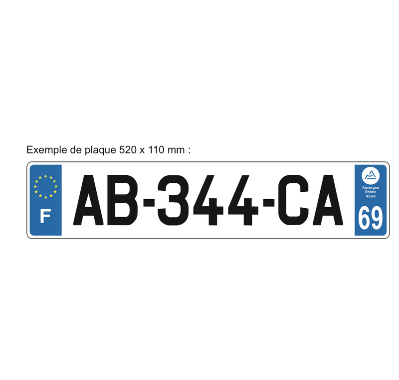 Autocollant immatriculation 74 - Blason Auvergne Rhône Alpes