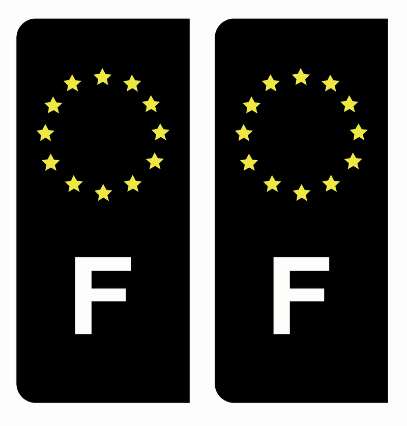 2 stickers pays drapeau France STICKZIF SPF1 : Plakers - Plaques  d'immatriculation, publicité et signalétique