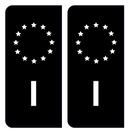 Autocollant Plaque d'immatriculation Voiture Italie I