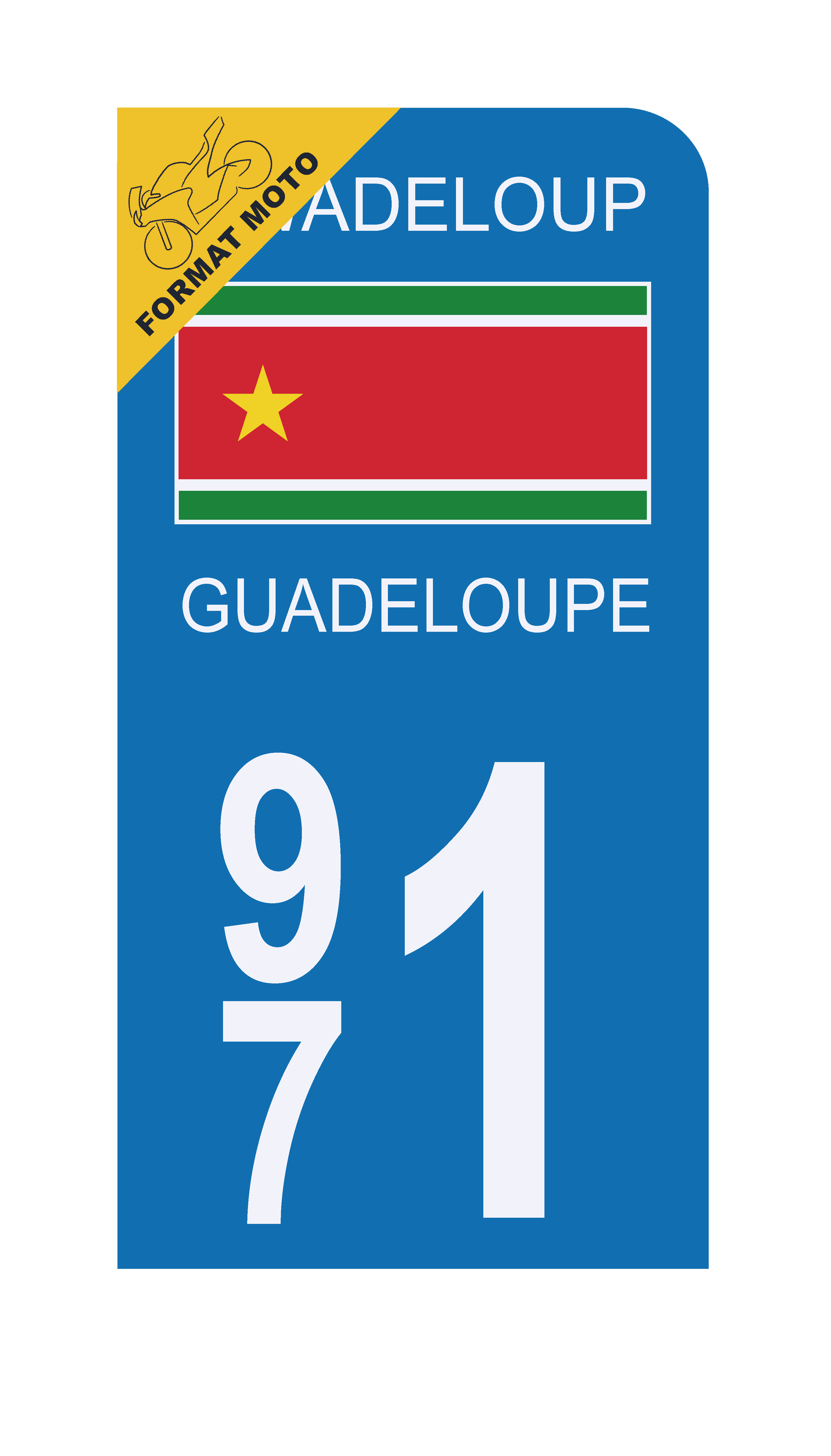 Sticker du logo régional du blason de Guadeloupe pour plaque d
