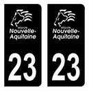 Autocollant Plaque d'immatriculation Voiture Département 23