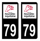 Autocollant Plaque d'immatriculation Voiture Département 79