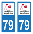 Autocollant Plaque d'immatriculation Voiture Département 79