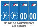 Pack Premium Autocollant Plaque d'immatriculation BMW 3M Noir