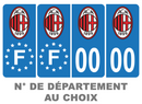Pack Premium Autocollant Plaque d'immatriculation AC Milan