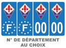 Pack Premium Autocollant Plaque d'immatriculation ACF Fiorentina Noir