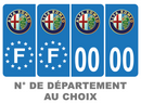 Pack Premium Autocollant Plaque d'immatriculation Alfa Romeo Noir