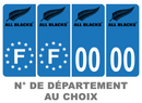 Pack Premium Autocollant Plaque d'immatriculation All Blacks