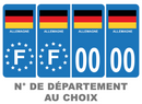 Pack Premium Autocollant Plaque d'immatriculation Pays Allemagne