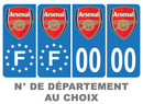 Pack Premium Autocollant Plaque d'immatriculation Arsenal Noir