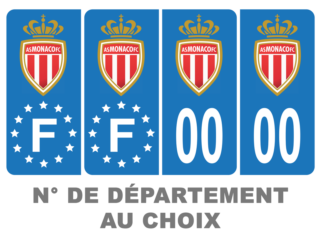 HADEXIA Autocollants Plaque Immatriculation RCT Rugby Club Toulonnais - Bleu - Lot De 2 - Fabriqué En France
