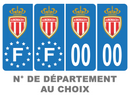 Pack Premium Autocollant Plaque d'immatriculation AS Monaco Noir