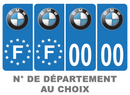 Pack Premium Autocollant Plaque d'immatriculation BMW