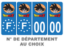 Pack Premium Autocollant Plaque d'immatriculation Dragon Ball Z