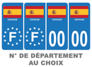 Pack Premium Autocollant Plaque d'immatriculation Espagne Noir