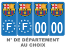 Pack Premium Autocollant Plaque d'immatriculation FCB Barcelone Noir