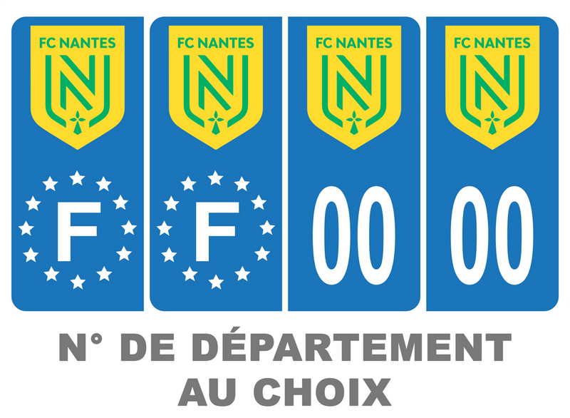 Pack Premium Autocollant Plaque d'immatriculation FC Nantes