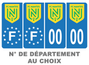 Pack Premium Autocollant Plaque d'immatriculation FC Nantes Noir