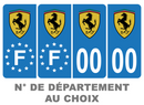 Pack Premium Autocollant Plaque d'immatriculation Ferrari Noir