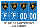 Pack Premium Autocollant Plaque d'immatriculation Lamborghini