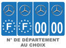 Pack Premium Autocollant Plaque d'immatriculation Mercedes
