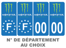 Pack Premium Autocollant Plaque d'immatriculation Monster Energy