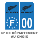 Pack Moto Premium Autocollant Plaque d'immatriculation All Blacks Noir