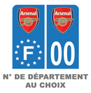 Pack Moto Premium Autocollant Plaque d'immatriculation Arsenal Noir