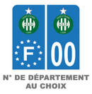 Pack Moto Premium Autocollant Plaque d'immatriculation ASSE Noir