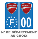 Pack Moto Premium Autocollant Plaque d'immatriculation Ducati Noir
