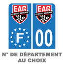 Pack Moto Premium Autocollant Plaque d'immatriculation En Avant Guingamp Noir