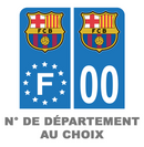 Pack Moto Premium Autocollant Plaque d'immatriculation FCB Barcelone