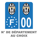 Pack Moto Premium Autocollant Plaque d'immatriculation Juventus Noir