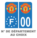 Pack Moto Premium Autocollant Plaque d'immatriculation Manchester United Noir