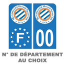 Pack Moto Premium Autocollant Plaque d'immatriculation Montpellier HSC