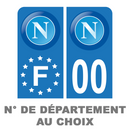 Pack Moto Premium Autocollant Plaque d'immatriculation Naples Noir