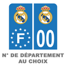 Pack Moto Premium Autocollant Plaque d'immatriculation Real Madrid