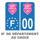 Pack Moto Premium Autocollant Plaque d'immatriculation Stade Français Paris Rugby