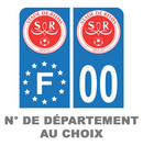 Pack Moto Premium Autocollant Plaque d'immatriculation Stade de Reims