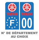 Pack Moto Premium Autocollant Plaque d'immatriculation Yamaha Noir