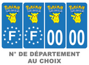 Pack Premium Autocollant Plaque d'immatriculation Pokemon Pikachu