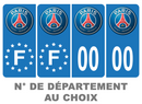 Pack Premium Autocollant Plaque d'immatriculation PSG Noir