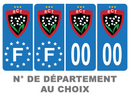 Pack Premium Autocollant Plaque d'immatriculation Rugby club toulonnais Noir